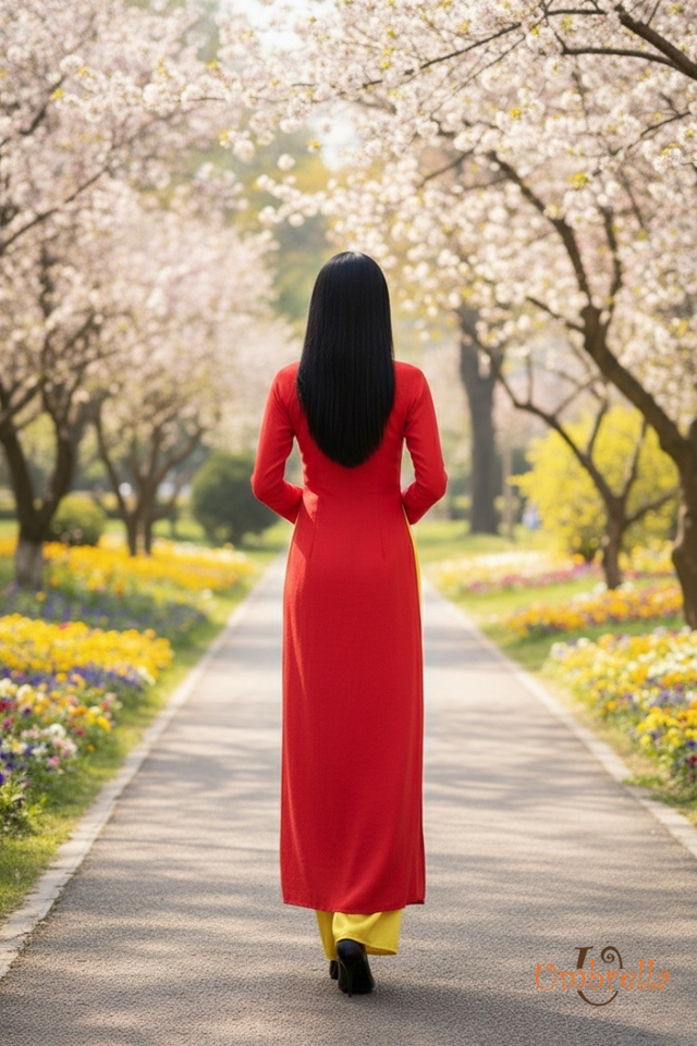  Áo dài Linen truyền thống 