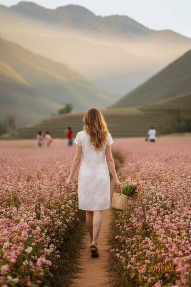  Đầm Linen cổ áo dài dáng A 