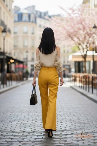  Áo sơ mi hở vai tay 