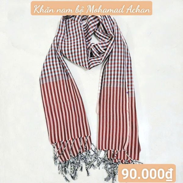  Khăn nam bộ Mohamad - Achan 100% Coton - Caro đỏ 