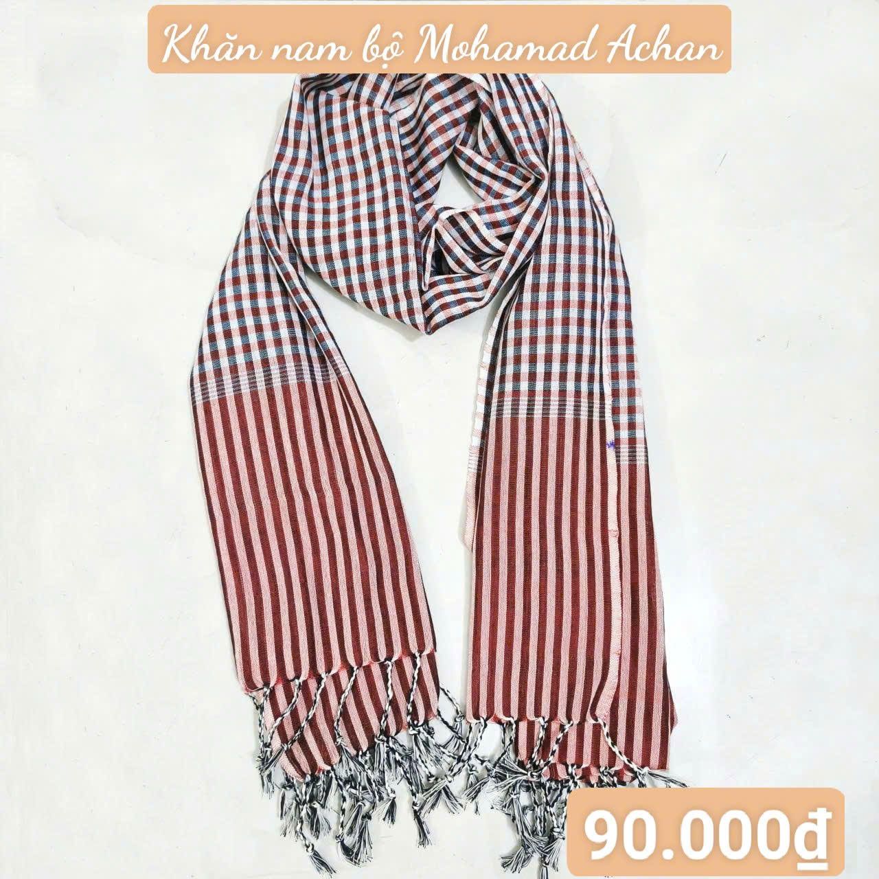  Khăn nam bộ Mohamad - Achan 100% Coton - Caro đỏ 