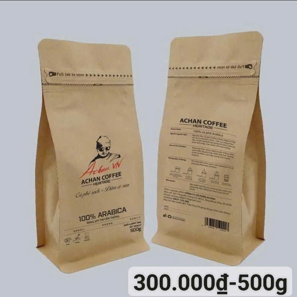  Cà phê Achan 100% Arabica - Bột - 500g 