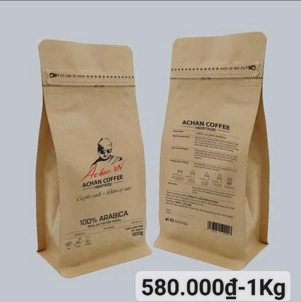  Cà phê Achan 100% Arabica - Hạt (1kg) 