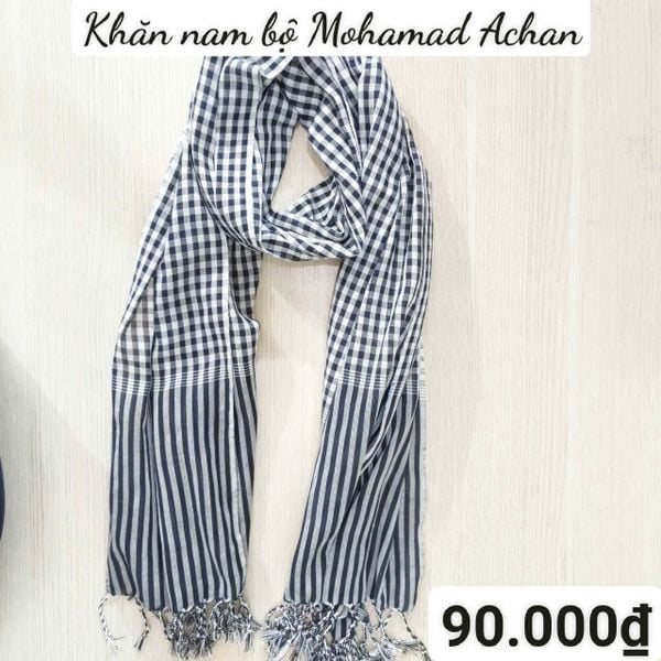  Khăn nam bộ Mohamad - Achan 100% Coton - Caro đen 