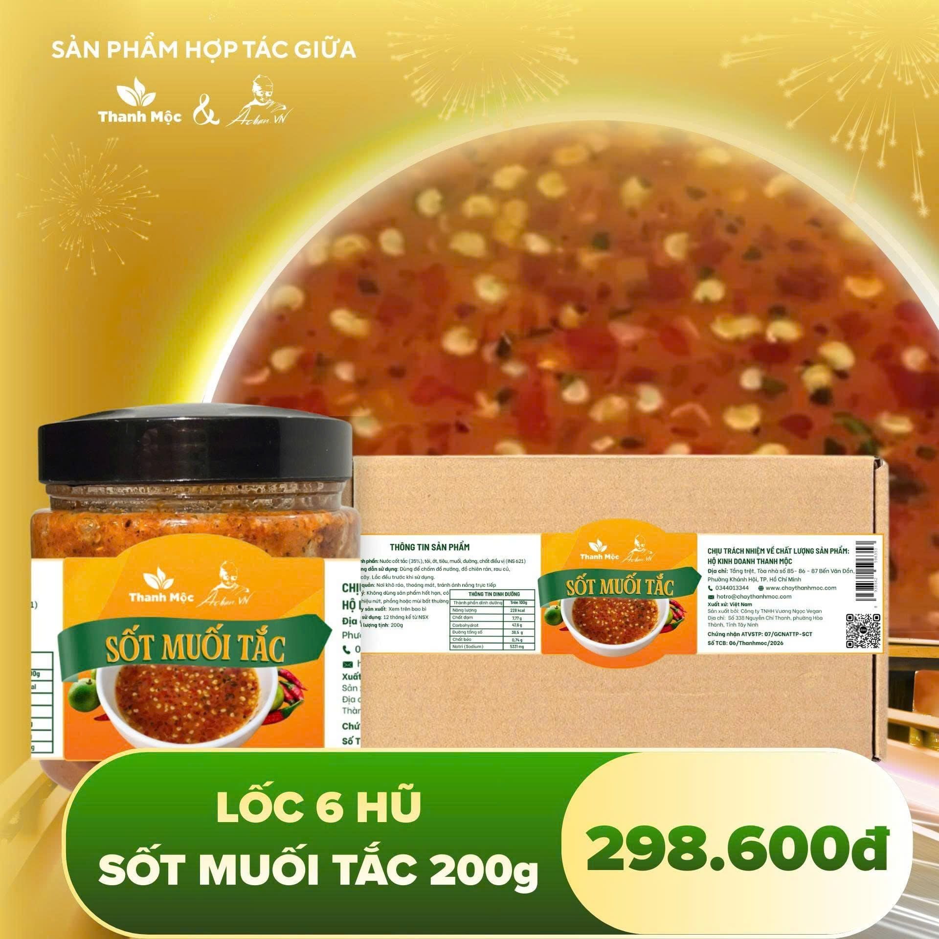  6 Hũ sốt muối tắc - 200G 