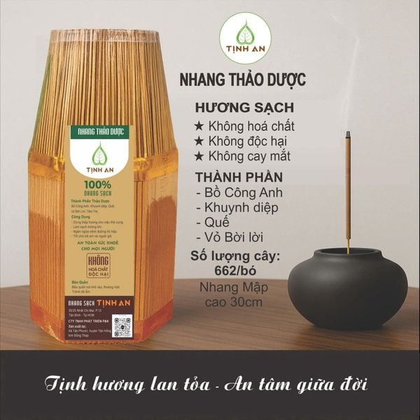  Nhang sạch tịnh an bó cao 30cm - 662 cây 