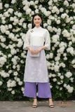  Áo dài Linen cách tân thêu 