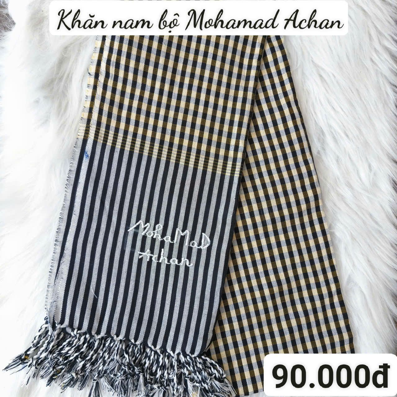  Khăn nam bộ Mohamad - Achan 100% Coton - Caro vàng 