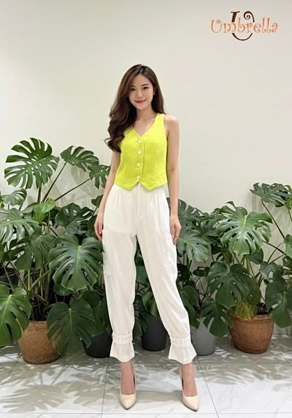  Áo Linen ghi lê khoét lưng 
