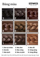 Tóc giả nguyên đầu siêu da lưới Lace - Ngang thẳng chạm vai - Màu trà sữa SL1040