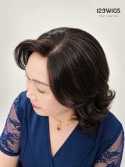 Tóc thật trung niên - Xoăn lọn ngang vai - MS1010