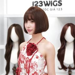 Tóc giả nguyên đầu - Bob ngắn - Nâu socola - MS1007