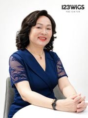 Tóc thật trung niên - Xoăn lọn ngang vai - MS1010