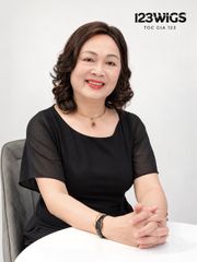 Mái phủ đỉnh tóc thật trung niên - Xoăn đuôi - MS1011