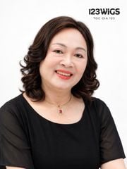 Mái phủ đỉnh tóc thật trung niên - Xoăn đuôi - MS1011