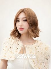 Tóc giả Lace U2 - Layer bob ngang vai - Mái bay - Nâu trà sữa - MS1005