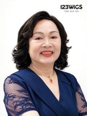 Tóc thật trung niên - Xoăn lọn ngang vai - MS1010