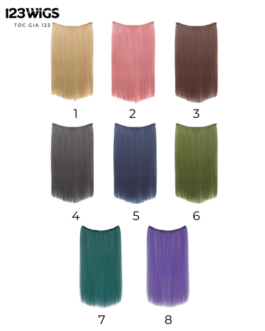 Tóc kẹp phím highlight 8 màu mới - dài 50cm 51219