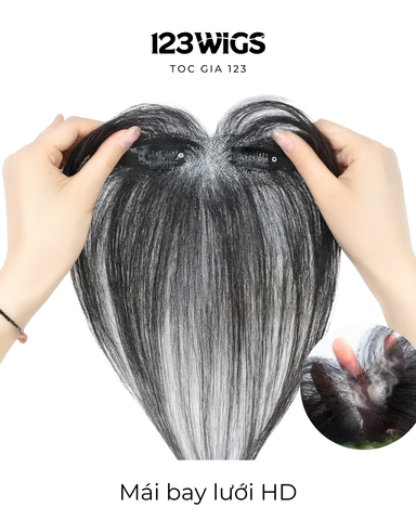 Mái lưới voan HD siêu mỏng che phủ đỉnh đầu 80% TÓC THẬT 11213