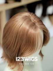 Tóc giả Lace U2 - Layer bob ngang vai - Mái bay - Nâu trà sữa - MS1005