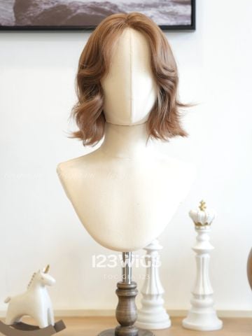Bộ lưới Da LACE U2 - Layer Bob ngang vai - Mái bay - Màu nâu trà sữa 31251