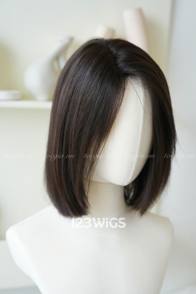Tóc thật siêu da Mono - Bob cúp C - Rẽ ngôi - 31267