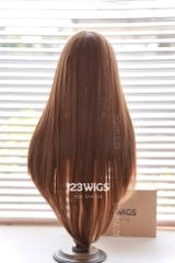 Tóc giả Lace U2 - Thẳng dài - Hai mái layer - Màu nâu vàng 61196