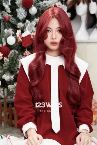 Bộ lưới Da LACE U2 - Xoăn gợn sóng - Hai mái bay - Màu đỏ đồng 61235