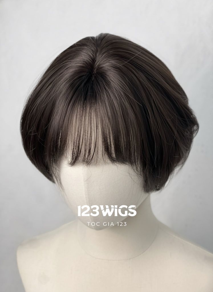 Tóc bob ngắn ôm gáy mái ngang thưa 21176