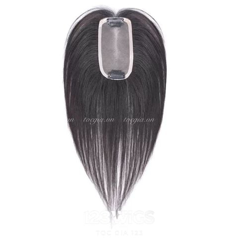 Mái lưới da TÓC THẬT 1 lớp che phủ đỉnh đầu, che hói, che bạc 11169