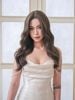 Bộ tóc giả siêu da lưới Lace mái bay - Xoăn sóng - Dài qua vai - Nâu Lạnh SL1042