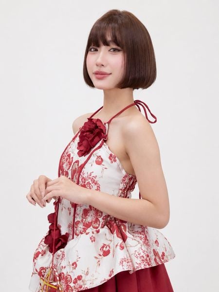 Tóc giả nguyên đầu - Bob ngắn - Nâu socola - MS1007
