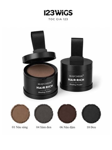 MẪU MỚI - Phấn che khuyết điểm tóc - Bột phủ tóc Maycheer Hair Rich 4g (Đủ màu, nhỏ gọn, tiện lợi)