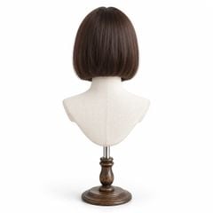 Tóc giả nguyên đầu - Bob ngắn - Nâu socola - MS1007