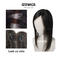 Mái che phủ đỉnh đầu tóc thật lưới voan siêu mỏng - 2 kiểu dáng mới 11170