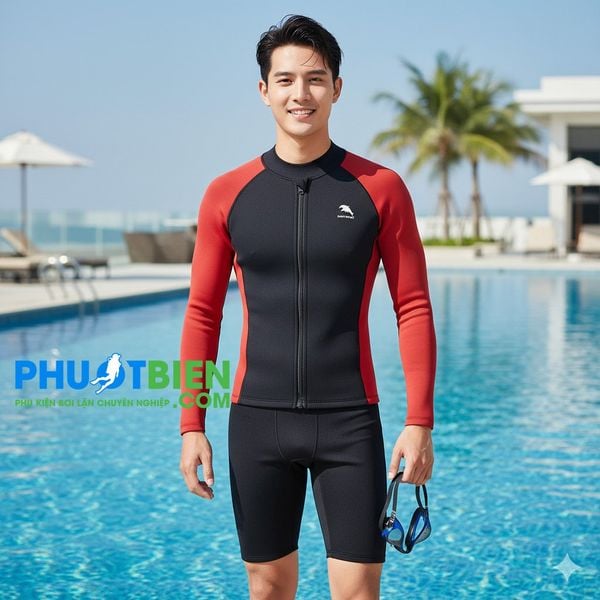 Áo wetsuit bơi lặn giữ nhiệt 2mm