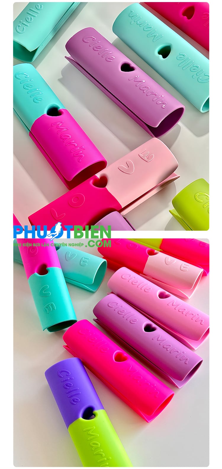 Vỏ bao hộp đựng kính bơi Silicone Cielle Marin