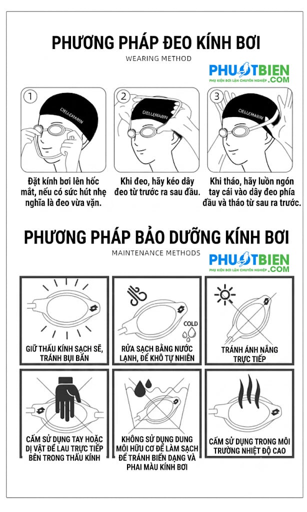 Kính Bơi Hàn Quốc Chống Mờ Cielle Marin