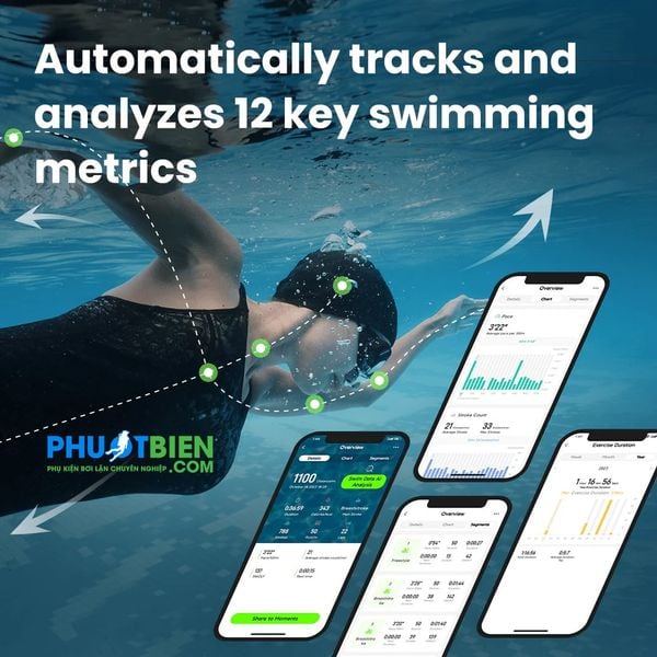 Kính bơi thông mình AI AR holoswim raika