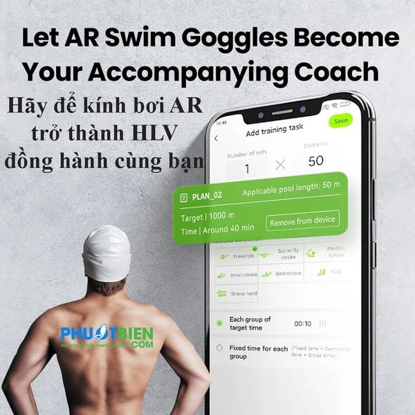 Kính bơi thông minh AR AI Smart Goggles Holoswim