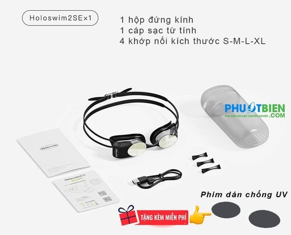 Kính bơi thông minh holoswim smart AR goggles