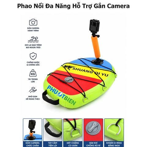  Phao Bơi Nổi Bơm Hơi Đa Năng Có Mấu Gắn Camera Hành Trình - PBS03 
