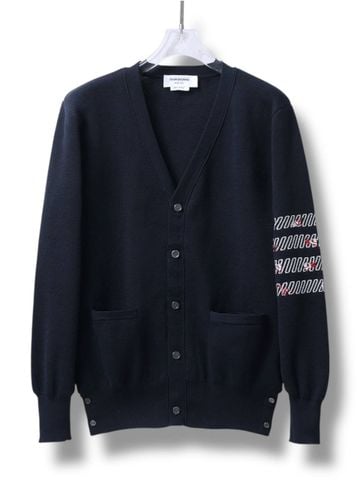 AK Thom Cardigan 4-Bar Flower – Navy