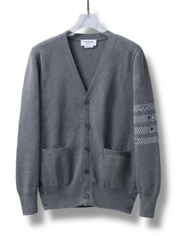 AK Thom Cardigan 4-Bar Flower – Grey
