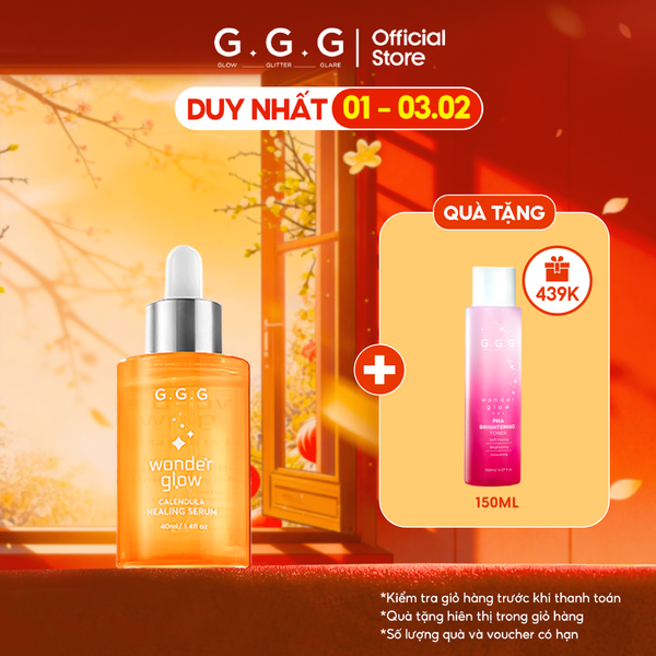 Serum Cam Dưỡng Sáng, Ngừa Mụn, Mờ Thâm - G.G.G Wonder Glow Healing Serum 40ml