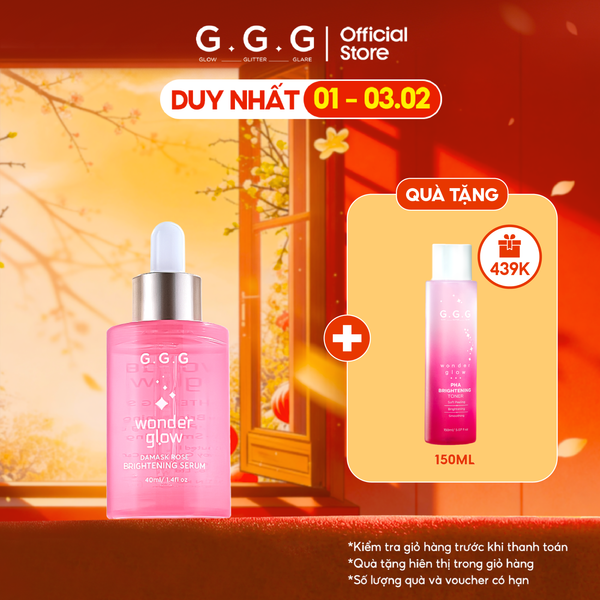  Serum Hồng Dưỡng Sáng, Căng Bóng, Ẩm Mượt - G.G.G Wonder Glow Brightening Serum 40ml 