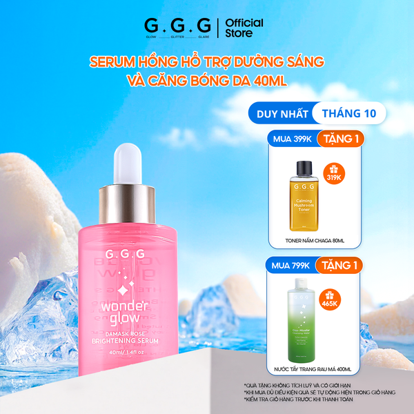  Serum Hồng Dưỡng Sáng, Căng Bóng, Ẩm Mượt - G.G.G Wonder Glow Brightening Serum 40ml 