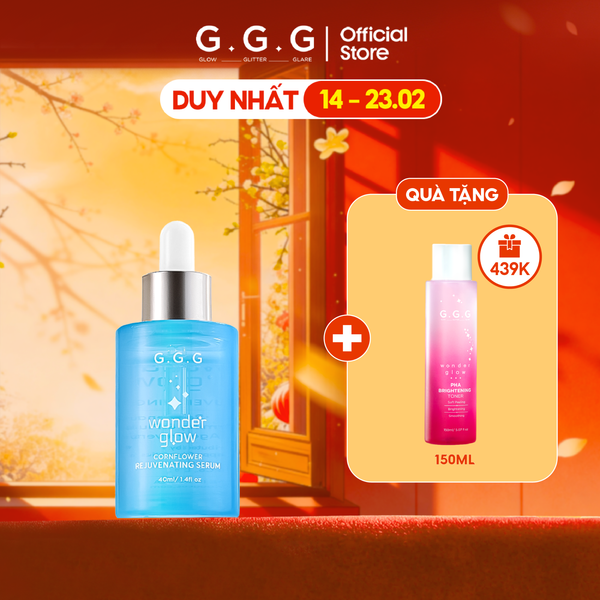  Serum Xanh Cấp ẩm, Ngăn ngừa lão hóa - G.G.G Wonder Glow Rejuvenating Serum 40ml 