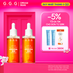 Combo 2 Booster Nấm Chaga, Tinh Chất Ampoule Cấp Ẩm Sâu Làm Dịu & Phục Hồi Da Tức Thì G.G.G Uniq Booster Chaga 50ml