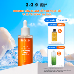 Booster Nấm Chaga, Tinh Chất Ampoule Cấp Ẩm Sâu Làm Dịu & Phục Hồi Da Tức Thì - GGG Uniq Booster Chaga 50ml